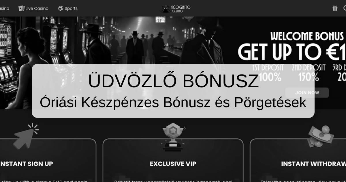 Incognito Casino welcome bonus